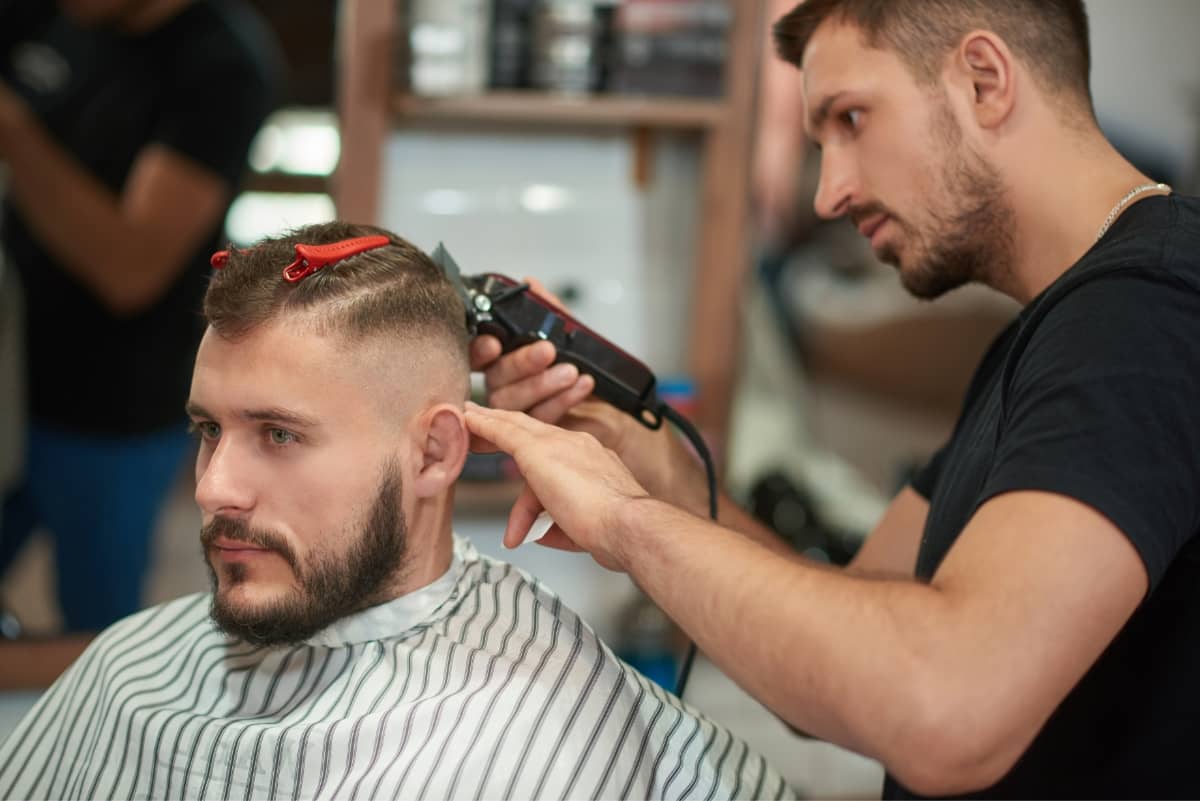 Barber cutting hair near Florida Mall in Orlando